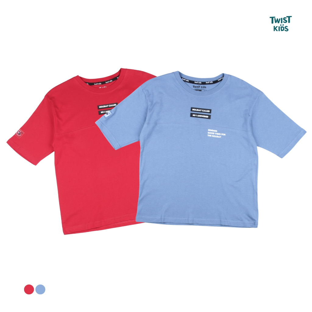 Twist Kids - Refal C, Holiday Series, Kaos Oversize Lengan Pendek Anak-Anak