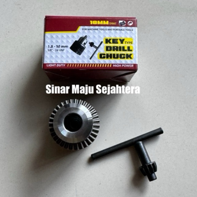 Kepala Bor 10 mm Drat 1.5 - 10mm 3/8 - 24UNF