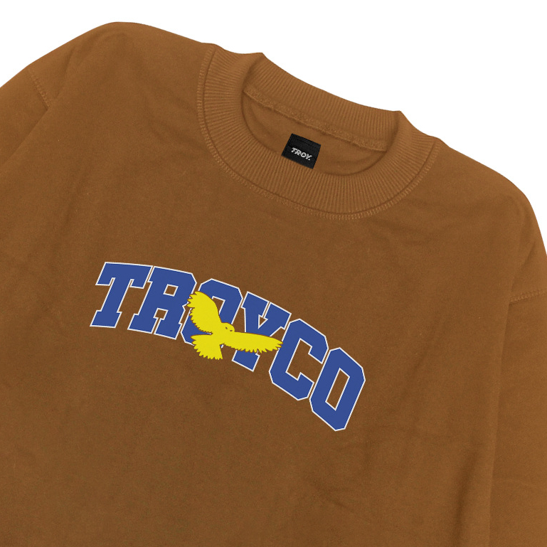 Troy Company Sweater Crewneck Old Mustard Silhouette - Sweater Crewneck Pria Mustard SW 2858