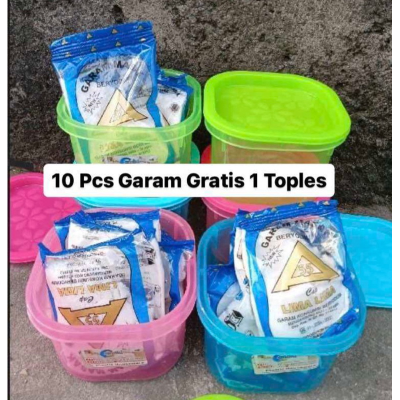 

( Gratis 1 Toples Plastik ) 10 Pcs Garam Halus Beryodium 100gram