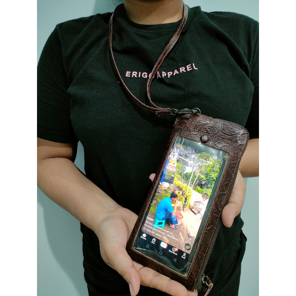Dompet HP Farra kulit sapi asli Dompet hp wanita kulit sapi asli