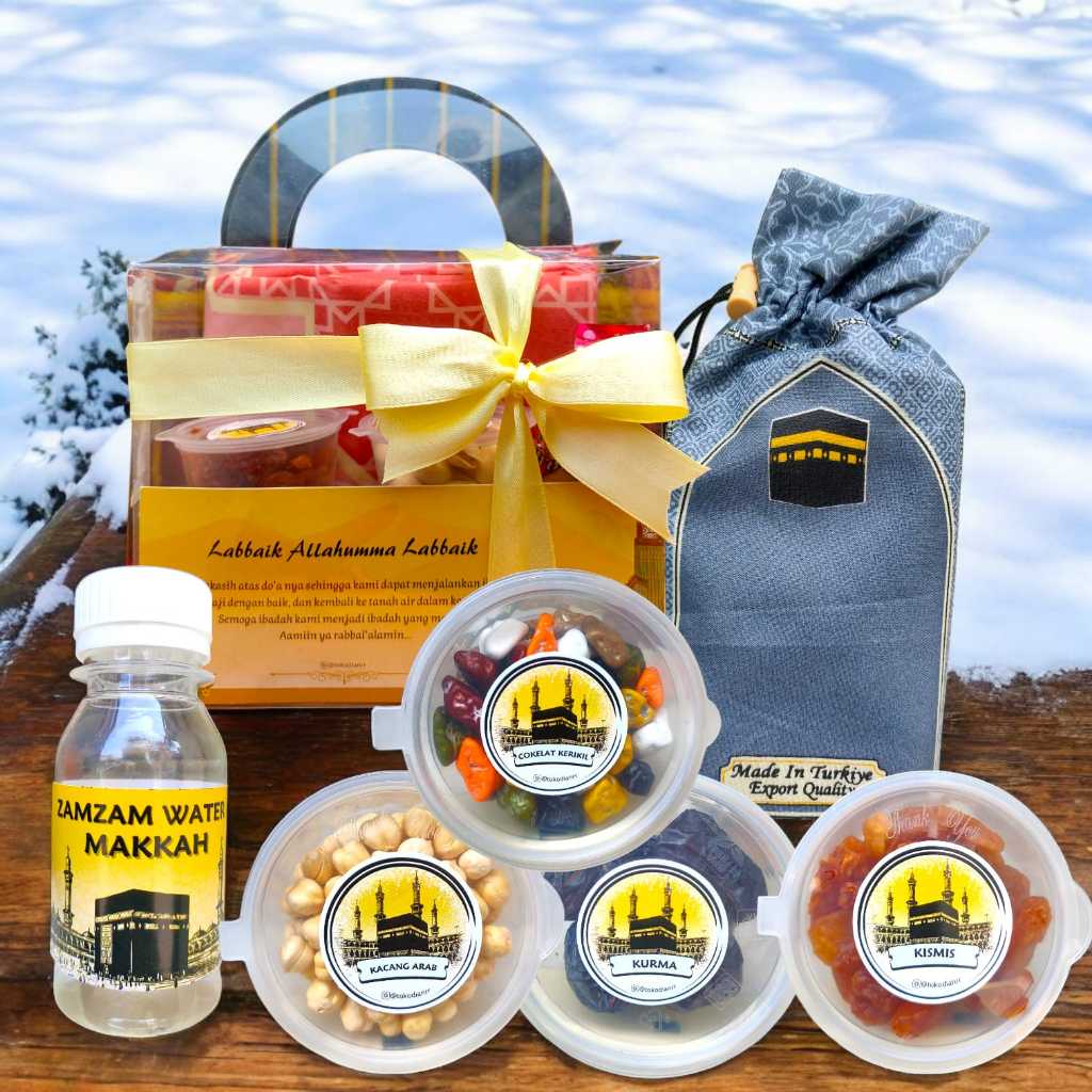 

Paket Hampers/Oleh-oleh Haji/Umroh Premium Makkah Souvenir Pakai Mika Uk 80ml