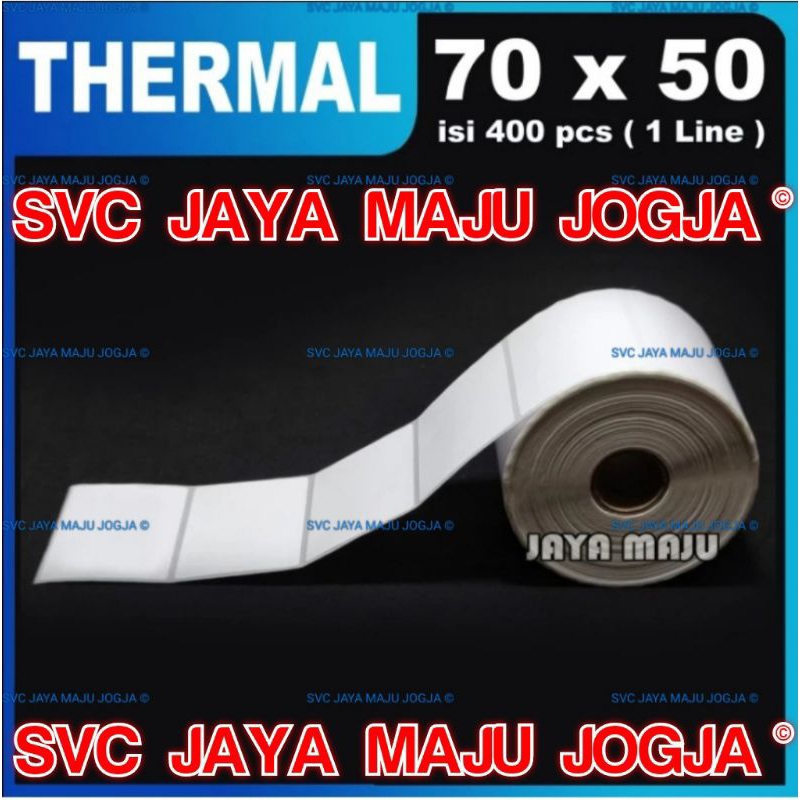 

MURAH STIKER KERTAS LABEL THERMAL UKURAN 7 X 5 CM - 70 X 50 MM KASIR / LARIS - ISI 400PCS || LABEL BARCODE TANPA RIBBON || 70 X 50 THERMAL TOP COAT - 1 LINE - FACE OUT - ISI 400 PCS || 70X50 7X5 CM - LABEL OBAT APOTIK FARMASI RS RUMAH SAKIT