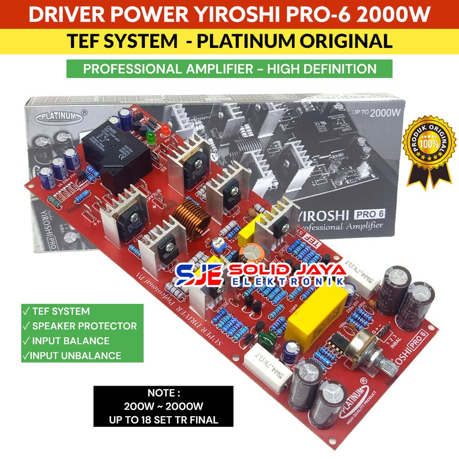 KIT DRIVER POWER YIROSHI PRO 6 T SYSTEM UP TO 2000W DRIVER POWER AMPLIFIER AMPLI SOUND SYSTEM