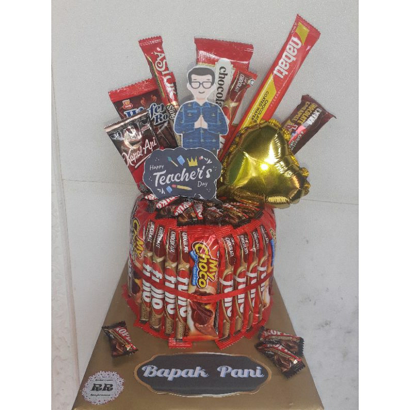 

SnackTower SnackCake ultah 1 layer by Bucket Custom RR Banjarmasin