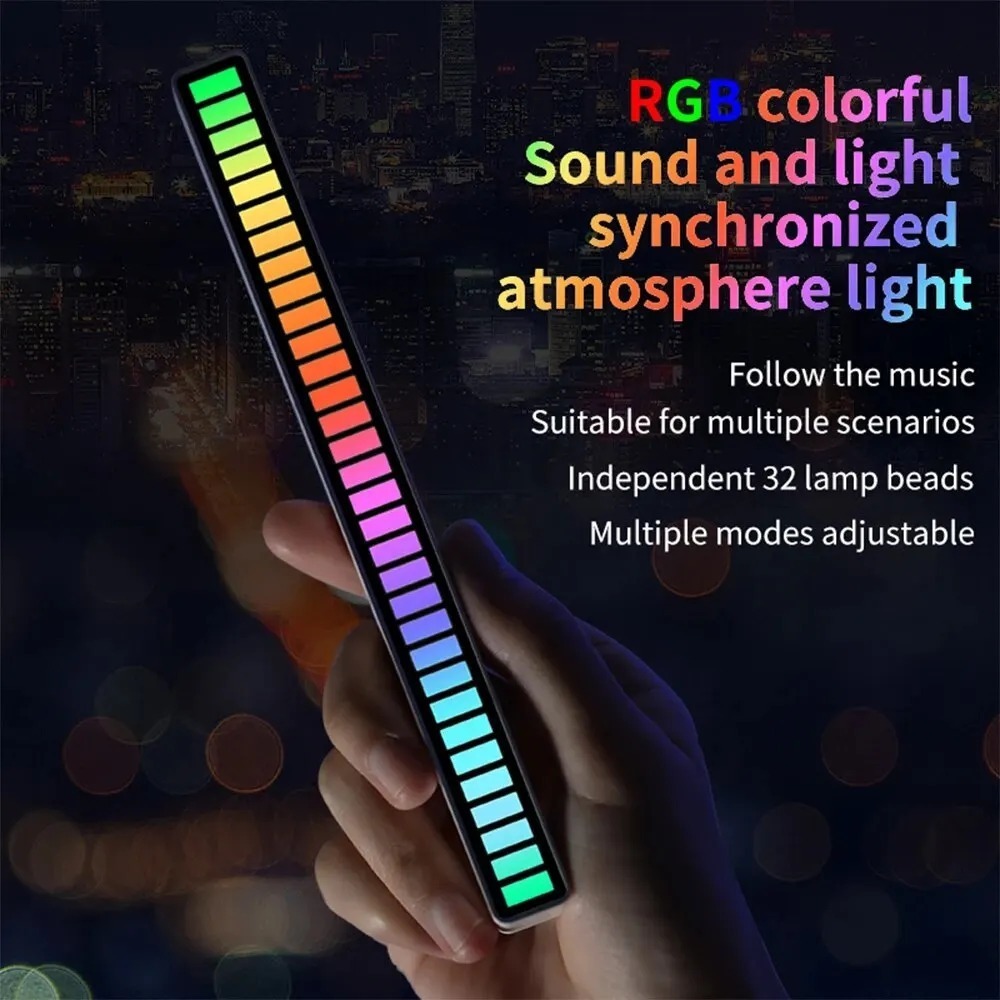 Lampu Rgb Sensor Suara Equalizer Musik Led Sound System Bar Strip