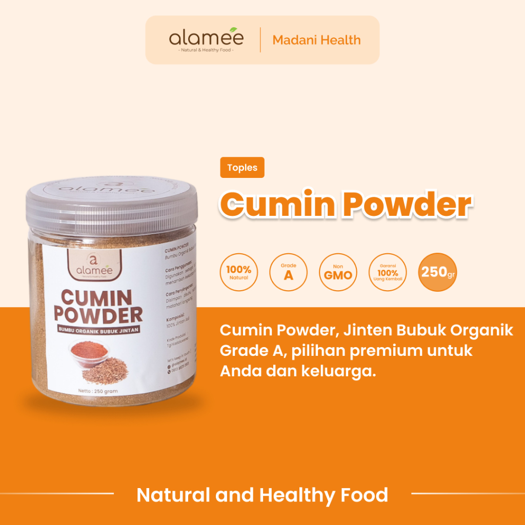 

ALAMEE Bumbu Dapur Jintan Bubuk Cumin Powder Bumbu Dapur Instan Jinten Ground Caraway Rempah Masak