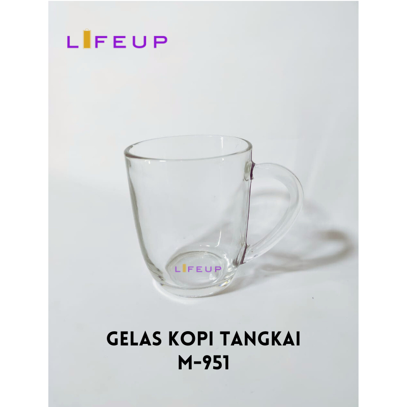 Gelas Kaca Beling / Gelas Gagang / Gelas Kopi / Cangkir Teh / Cangkir Kopi 250ml