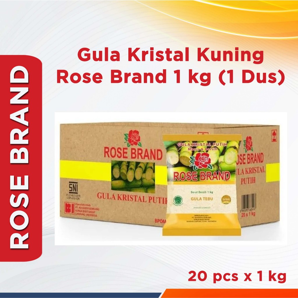 

Gula Kristal Kuning Rose Brand 1 kg (1 Dus)