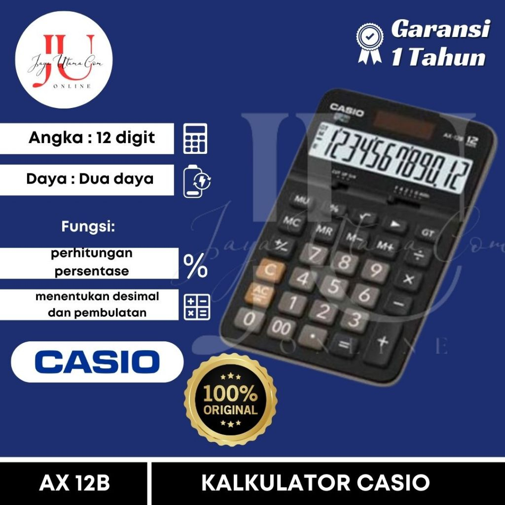 

Kalkulator Casio AX 12B Original Casio AX-12B