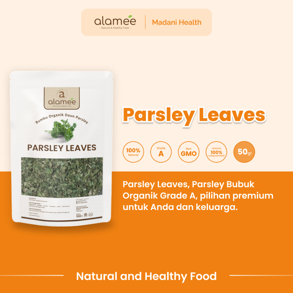 

ALAMEE Parsley Kering Dried Persley Flakes Daun Peterseli Leaves Bumbu Dapur Masak Organik 50g