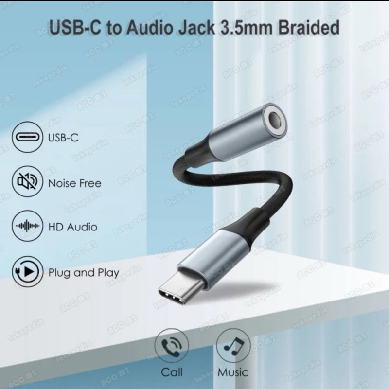 Type-C to Aux Audio Jack 3.5mm Female