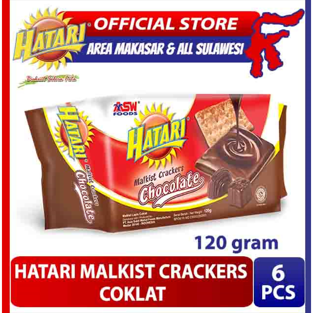 

Hatari Malkist Crackers Chocolate 120 gr ( 6 Pcs ) - Banded