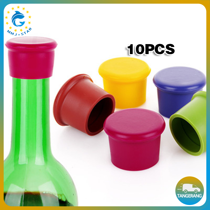 Tutup Botol Karet Reusable 10pcs/Wine Kecap Saus Botol Sealer/Tutupan Botol Silikon