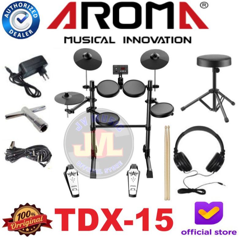 Aroma TDX15 Digital Electronic Drum Kit Drum Elektrik Paket Aroma TDX-15
