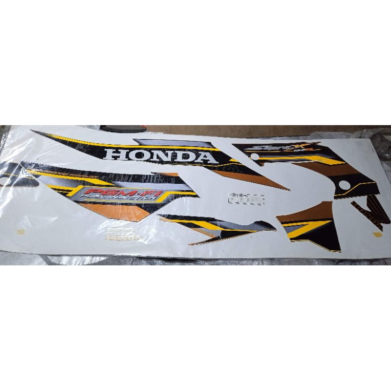 original AHM Astra Honda motor striping stiker box cover body set kanan kiri Supra x 125 R lama old 