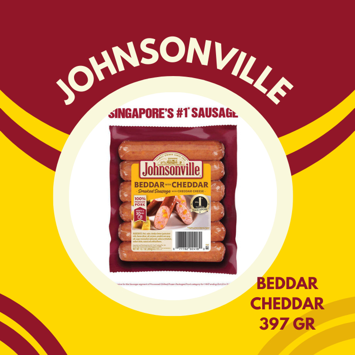 

johnsonville beddar cheddar pork sausage 360 gr isi 6