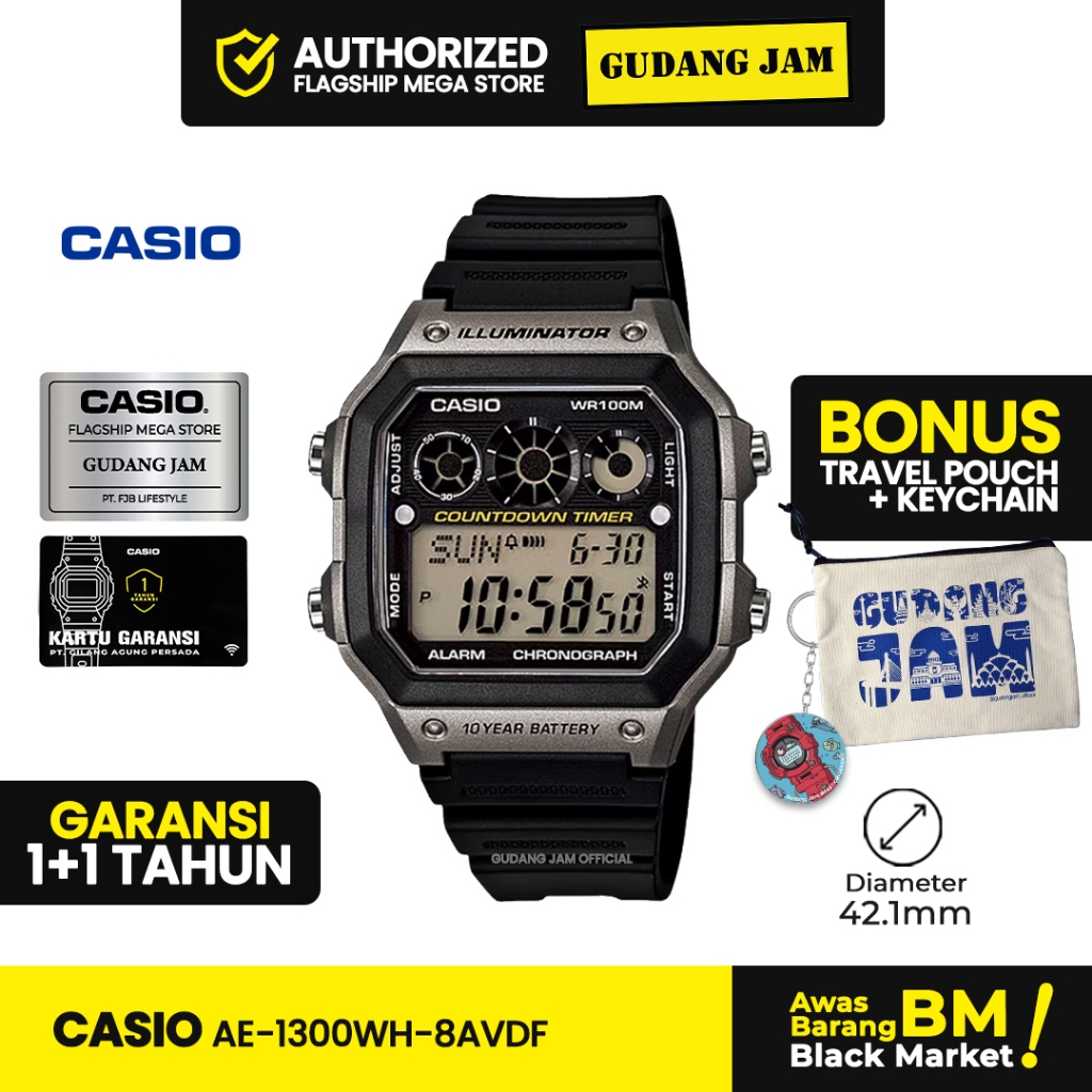Jam Tangan Casio AE-1300WH-8AVDF AE-1300W AE-1300 AE1300W AE 1300W