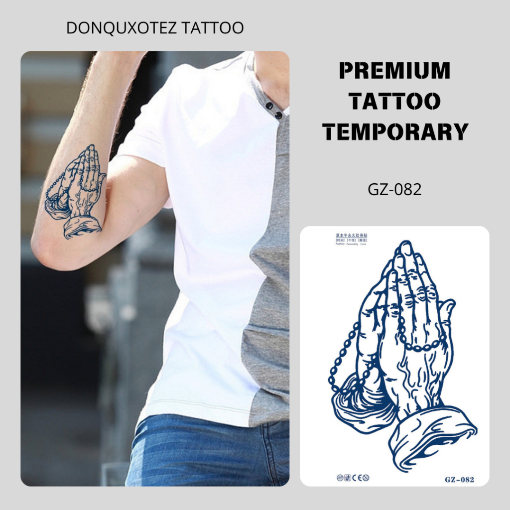 Donquxotez Tattoo Premium Temporary GZ-082 motif tangan budha tato sementara awet tahan lama
