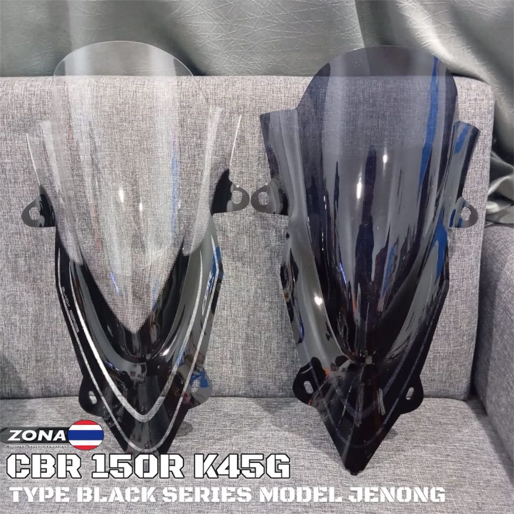 VISOR WINDSHIELD CBR 150R K45G MODEL JENONG BLACK SERIES FULL AKRILIK WINDSHIELD CBR 150R K45G ZM55