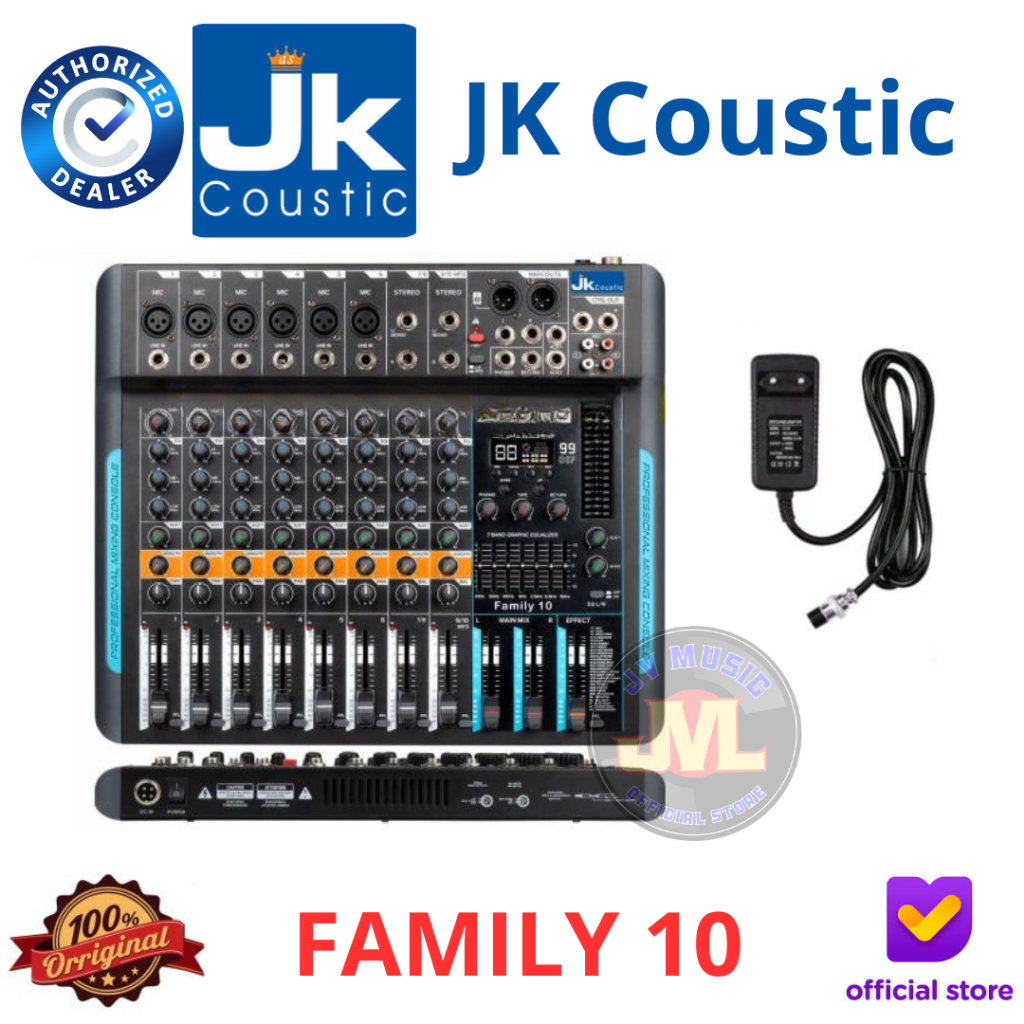 JK Coustic Family 10 6-Channel Mixer Audio JK Coustic Family10
