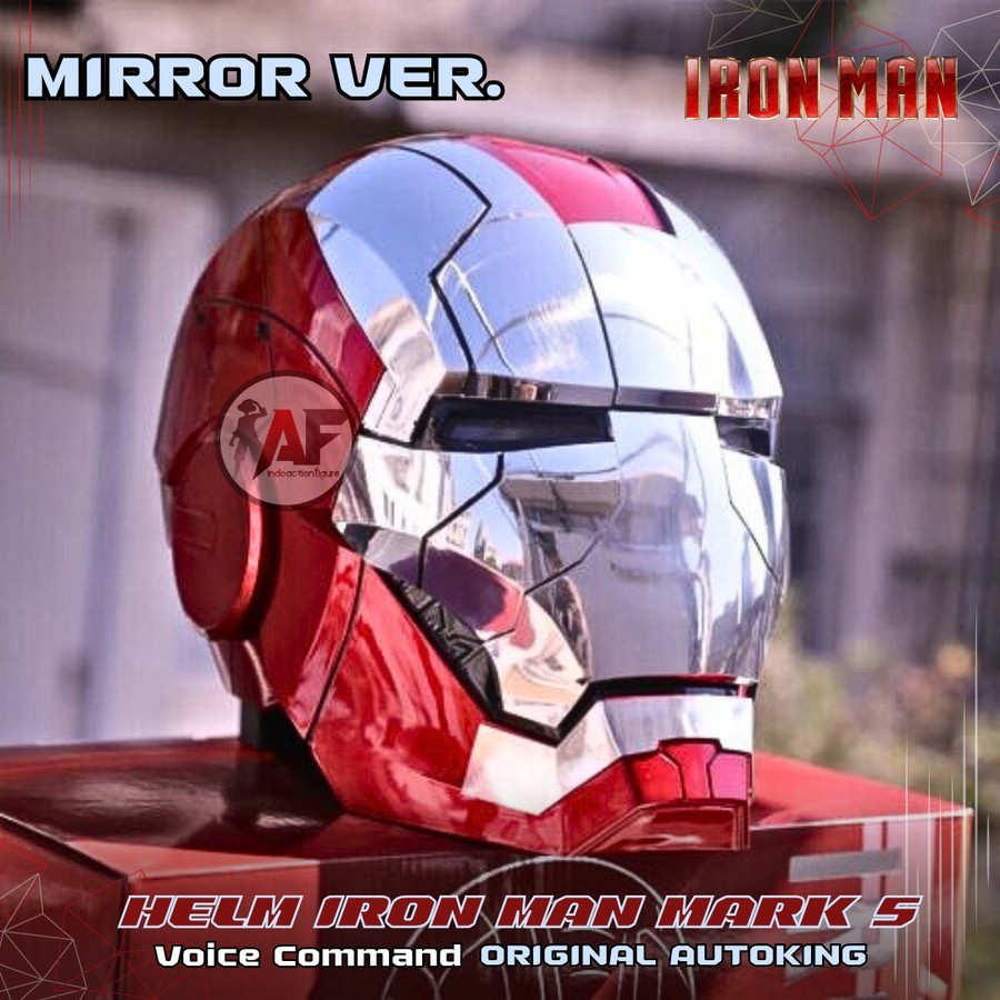 Iron Man Helmet 1:1 Mark 5 Voice Command Original AutoKing - MIRROR VER