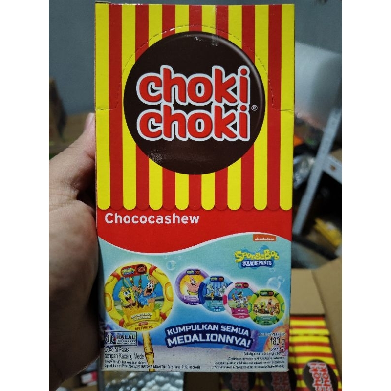 

Choki Choki Choco Cashew 1box isi 20pcs edisi SpongeBob Exp Nov 2025