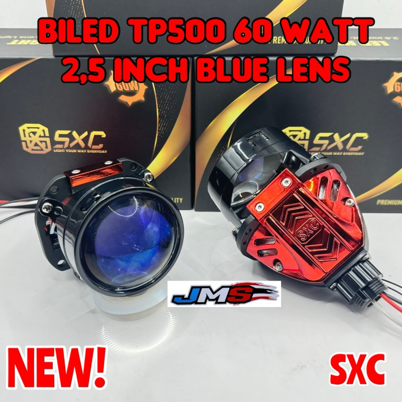 TERBARU! BILED PROJECTOR 2,5 INCH BLUELENS PREMIUM SXC TP500 RED COVER FLAT CUT OFF PROJIE BILED MOT