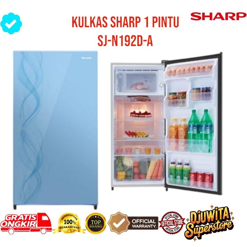 KULKAS SHARP 1 PINTU SJ-N192D-A 184 LITER
