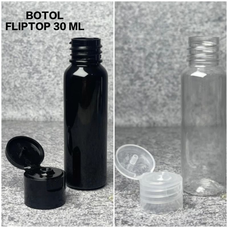 BOTOL PLASTIK 30 ml FLIPTOP/ BOTOL BENING  / BOTOL FLIPTOP 30 ml PLASTIK ISI ULANG