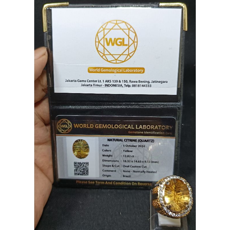 TERBATAS CITRINE QUARTZ STONE (ORIGINAL) + SERTIFIKAT
