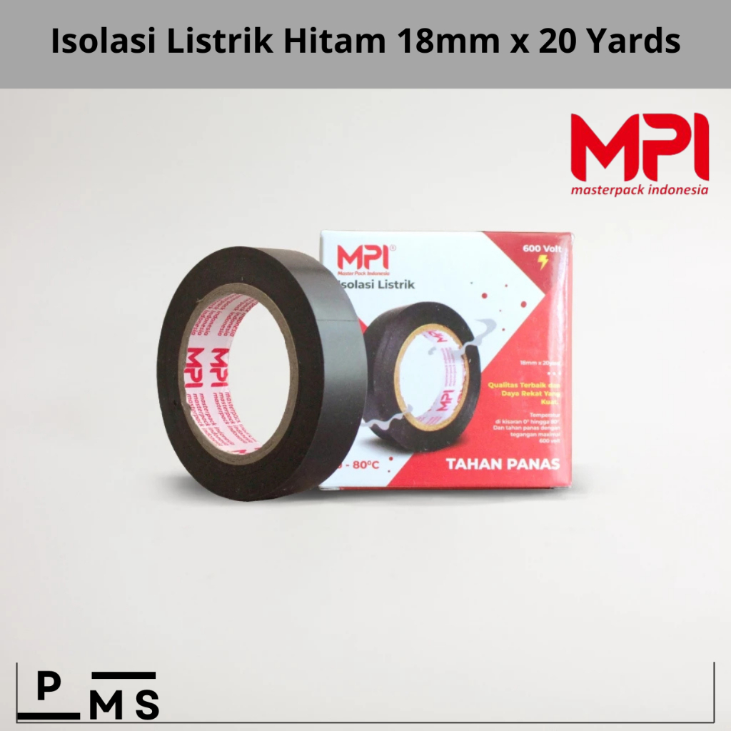 

Isolasi Listrik MPI - Electrical Tape MPI - Isolasi Listrik Hitam MPI - Isolasi Kabel Hitam 18mmx 20 Yards