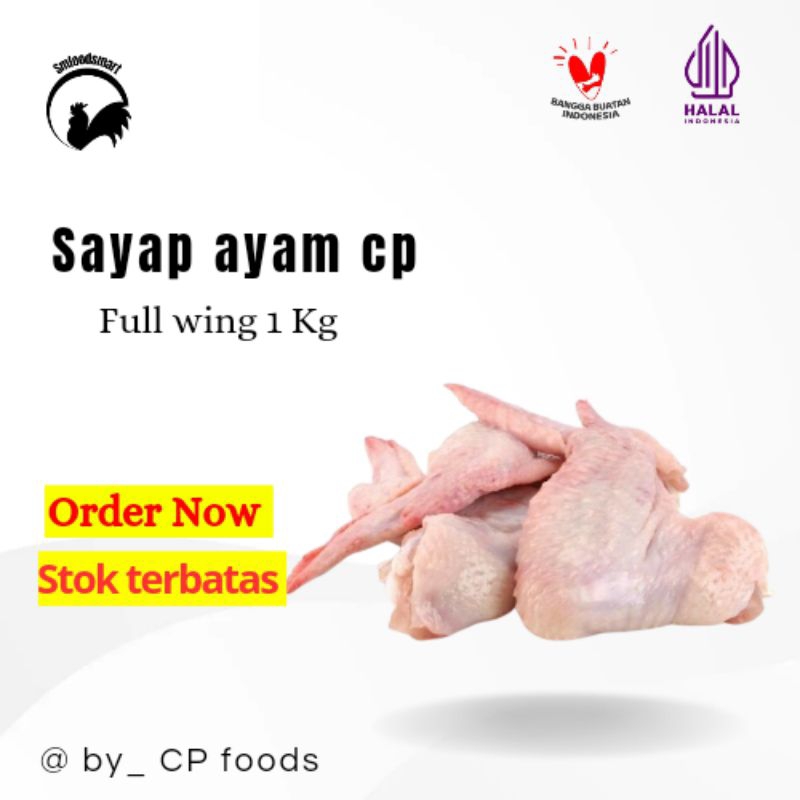 

sayap ayam full wings 1kg / chicken wing fresh (frozen)