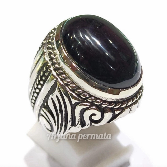 Cincin Batu Yaman wulung Natural Top Qualitas - batu cincin yaman wulung mumbul natural - cinci pria