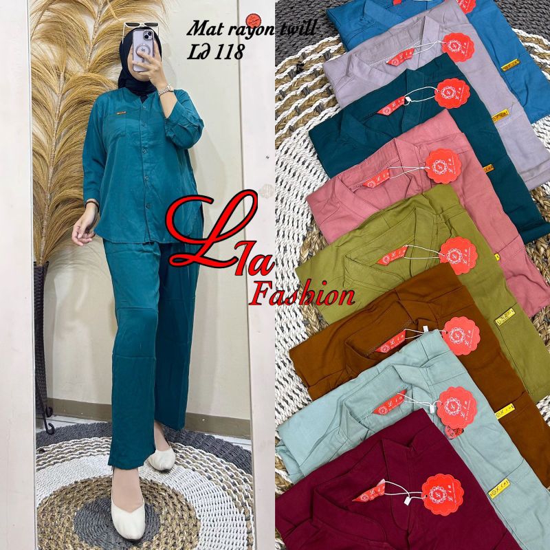 one set wanita/polos/rayon twill/rayon premium/terbaru/kekinian