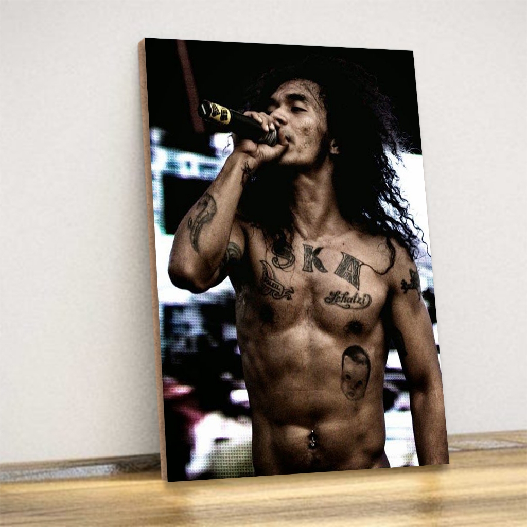 Poster kayu hiasan dinding Band Slank premium material bingkai MDF walldecor - SK38