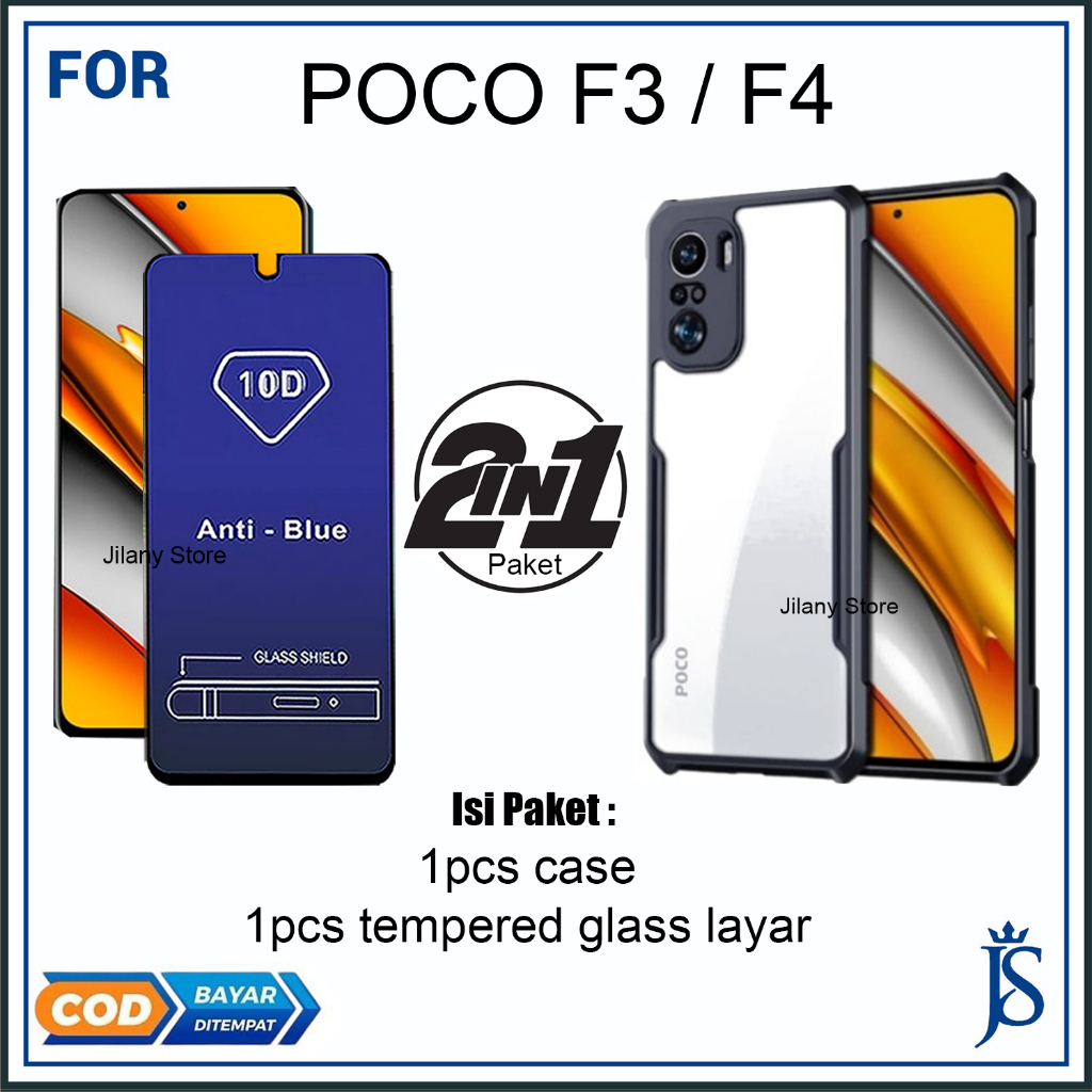 Paket 2IN1 Case Xundd Dan Tempered Glass Xiaomi Poco F3/F4 Full Cover
