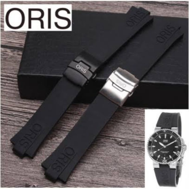 Tali strap jam tangan Oris Aquis akuis 24mm rubber strap watch