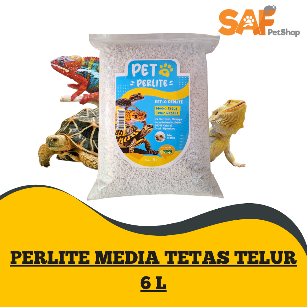 PET-O Perlite 6 LMedia Tetas Telur Reptil/Telur Gecko