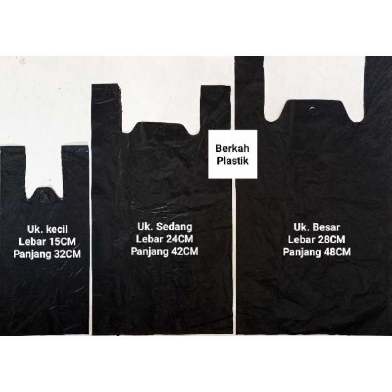 Penawaran khusus Kresek hitam kiloan plastik kresek los hitam 1kg Besar Sedang Kecil