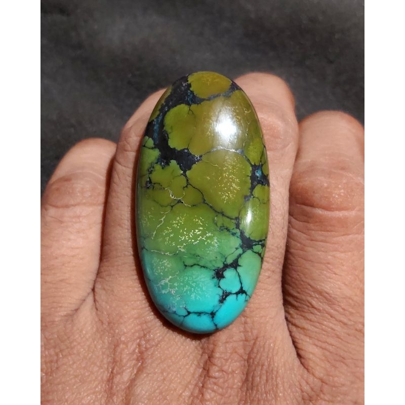 HQ NATURAL TURQUOISE - PIRUS HUBEI - XINJIANG - DWI TOSKA-TELUR ASIN-BIRU-HIJAU URAT EMAS-KARAKTER M