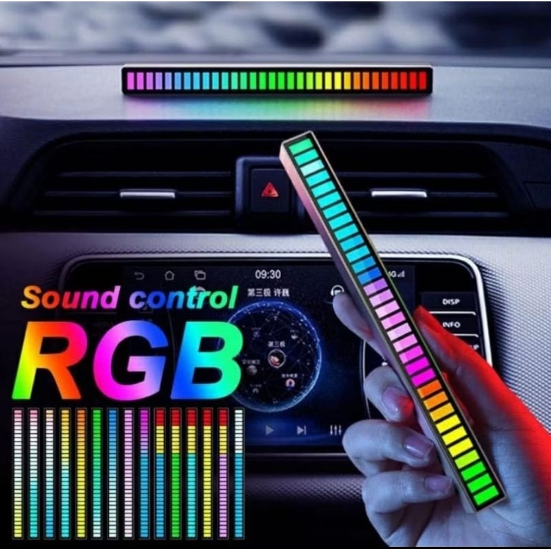 Lampu LED RGB Bar Strip Spectrum Audio Indicator Sensor Suara Equalizer Musik Music MP3 Sound Contro