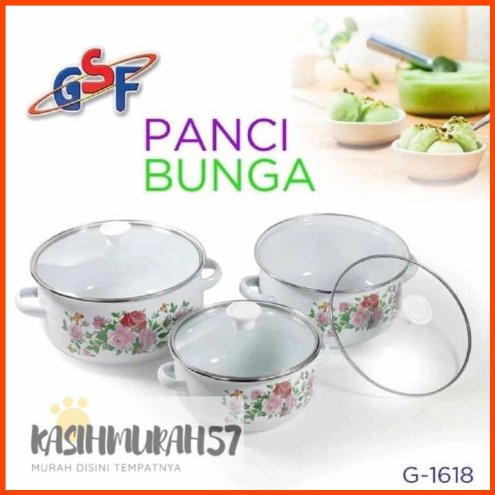 Harga Laris PANCI SET 3PCS  PANCI BUNGA GSF  MANGKUK SET SERBAGUNA 3PCS GSF G 1618  GSF1618  GSF1618