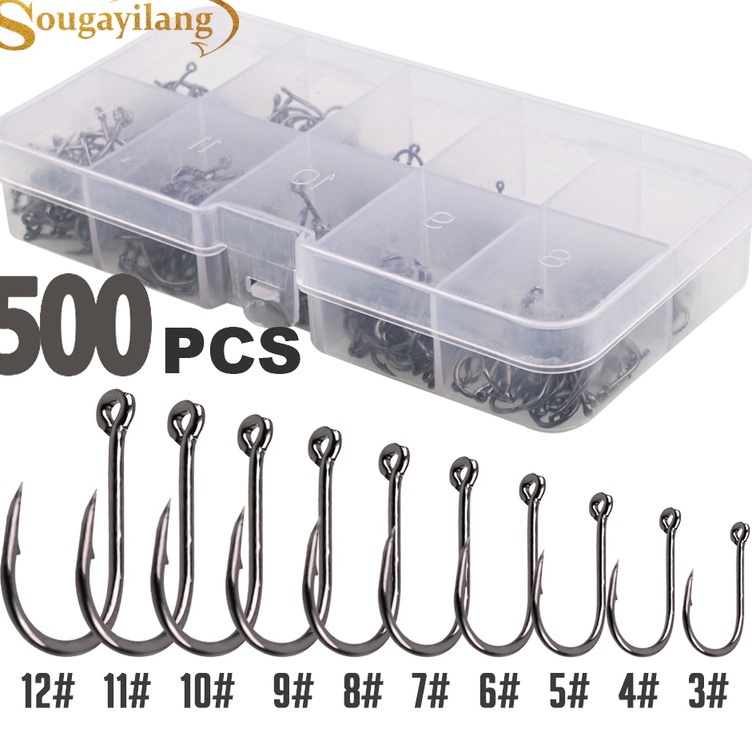 Buy Now  Sougayilang 5 Pcs Kail Pancing 3  12 1 Ukuran Kail Tajam Dengan Kotak kail ikan mas kail ik