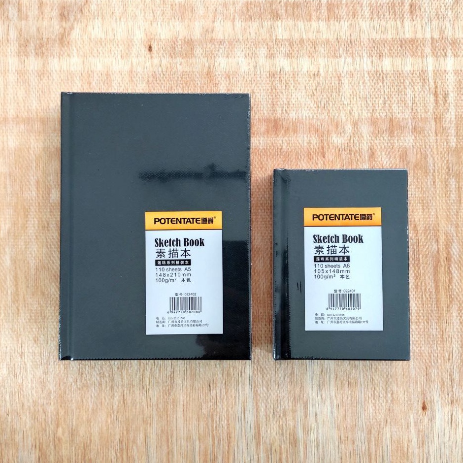 

Buruan Stok POTENTATE Hard Cover Stitch Bound Sketchbook A6 A5 Buku Sketsa