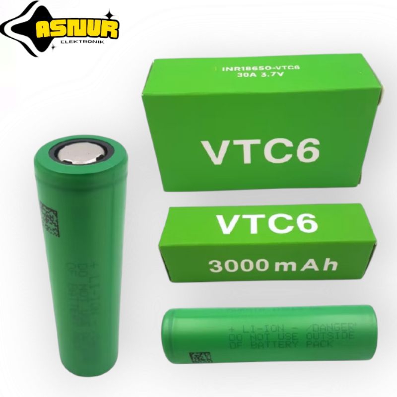 Batre Sony VTC6 30A 3000 Mah - Baterai Sony VTC 6 3000 mAH