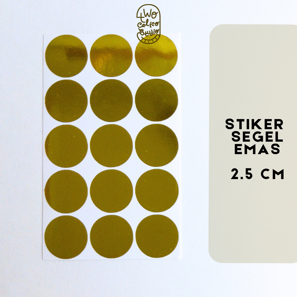 

Sticker Circle Gold 2.5cm - Segel Tempel Bulat Emas Lingkaran Stiker Cutting Dus Hampers Amplop