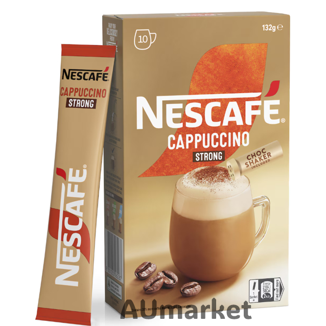 

Nescafe CAPPUCCINO strong CHOC SHAKER Coffee Sachets 10 Pack - Made in Australia