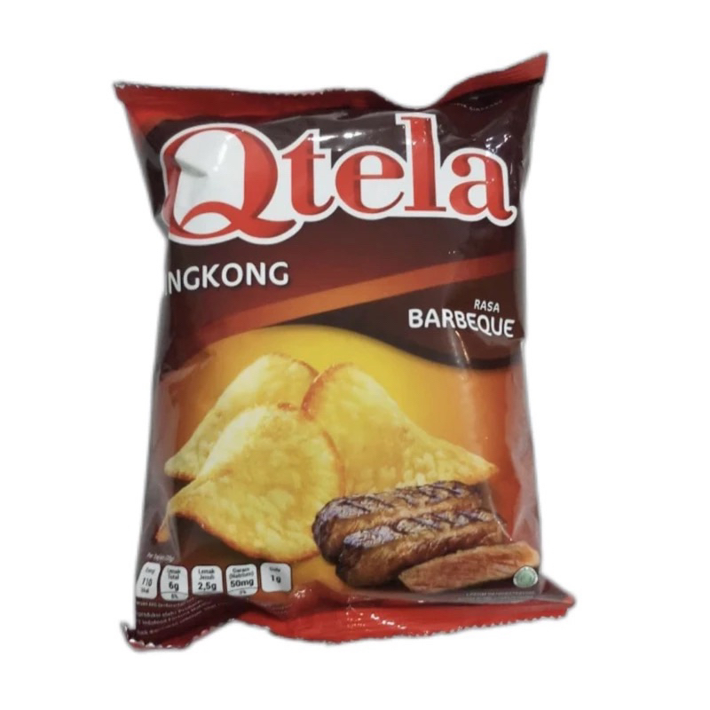 

QTELA BBQ | KERIPIK SINGKONG QTELA RASA BARBEQUE @30GRAM | QTELA SINGKONG CASSAVA CHIPS BARBEQUE