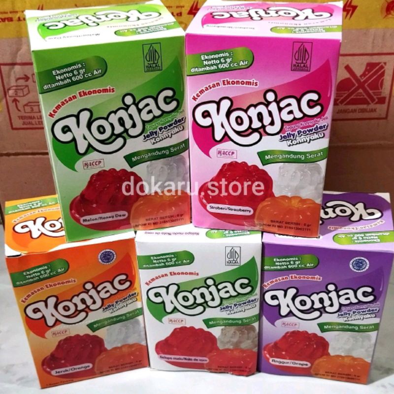 

Konjac Jelly Powder Konnyaku 1box (isi 12 sachet) @6gr